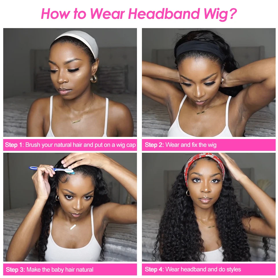 Body Wave Headband Wig Human Hair - Image 14