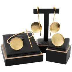 Alternative view of 18K Gold Plated Round Earrings for Women