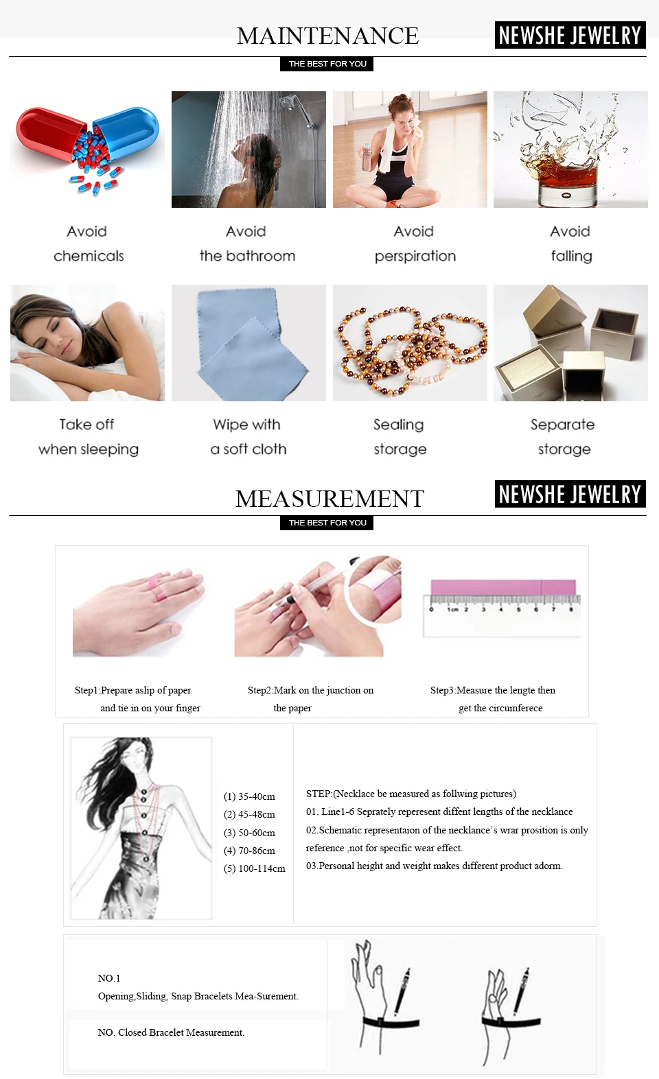 Newshe Sterling Silver Pendant Necklace for Women - Image 19