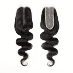 Alternative view of Body Wave Human Hair Closure Transparent