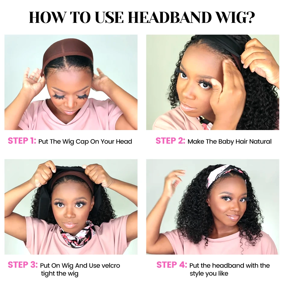 Headband Wig Human Hair ISEE HAIR - Image 5