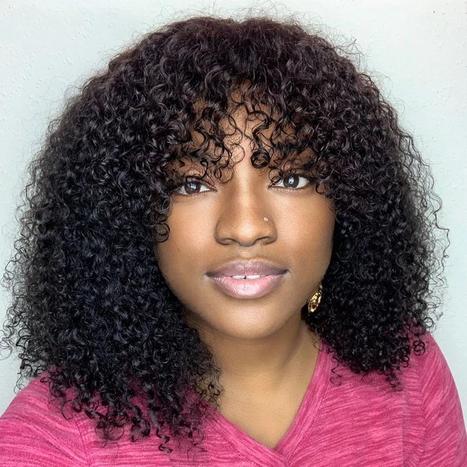 Curly Human Hair Wigs for Women