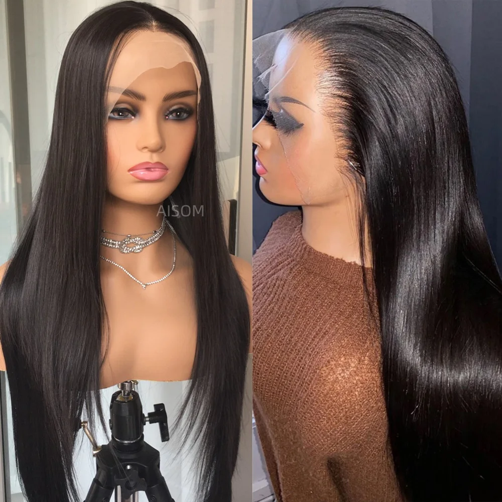 Lace Frontal Long Straight Brown Colored Wigs - Image 8