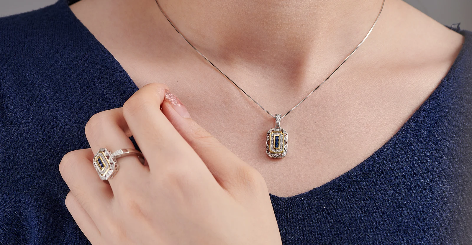 Newshe Sterling Silver Pendant Necklace for Women - Image 14