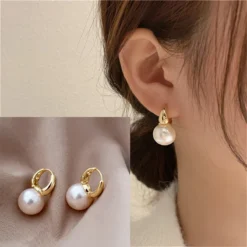 Fashion Wedding Jewelry Earrings, Silver Pearl
