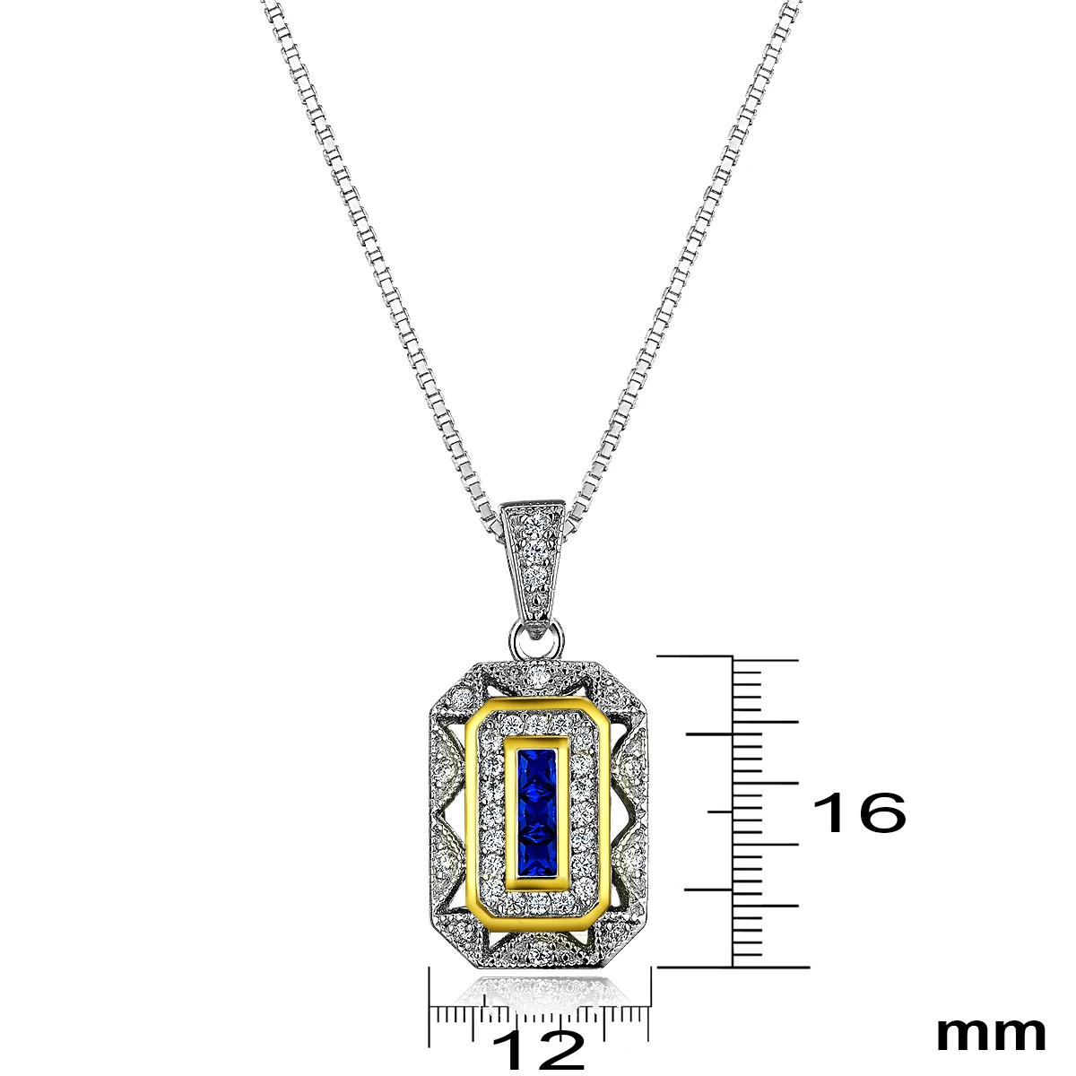 Newshe Sterling Silver Pendant Necklace for Women - Image 8