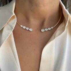 Prom Rhinestone Water Drop Choker Necklace