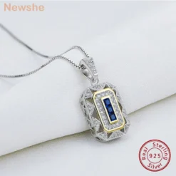 Alternative view of Newshe Sterling Silver Pendant Necklace for Women