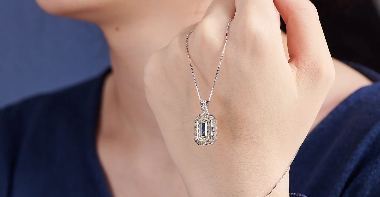 Newshe Sterling Silver Pendant Necklace for Women - Image 12