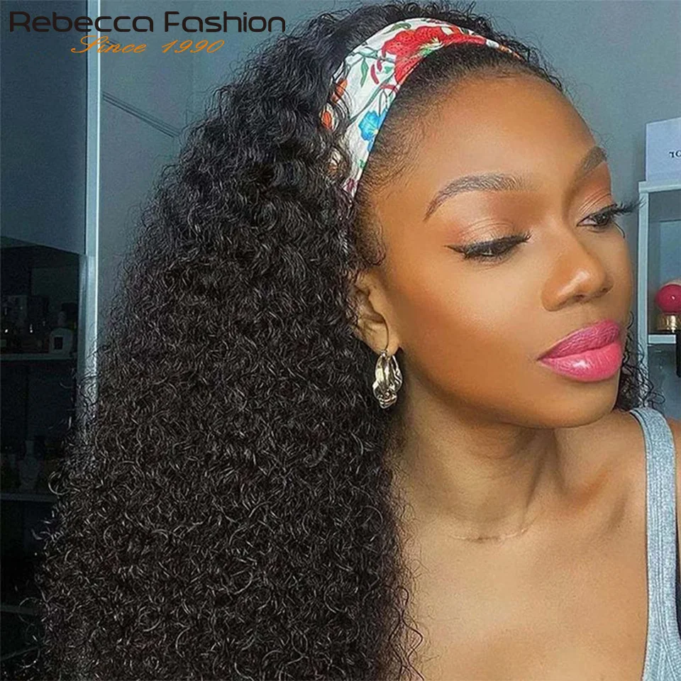 Jerry Curly Human Hair Headband Wig - Image 3