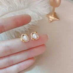 Alternative view of 14k Gold Jewelry Real Gold Earrings