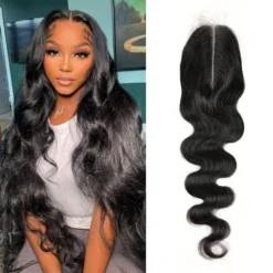 Body Wave Human Hair Closure Transparent