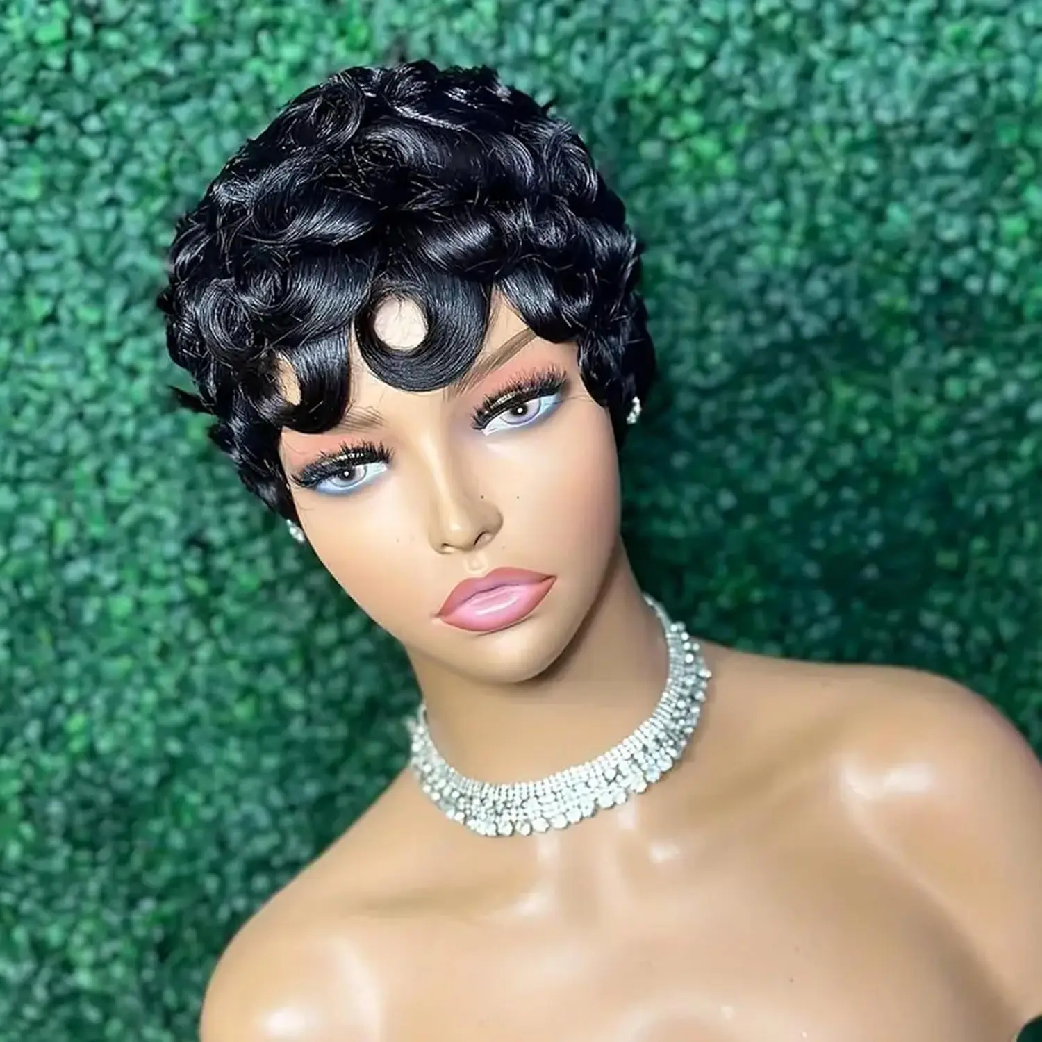 Human Hair Wig – Machine-Made, Vibrant Color Finish - Image 5