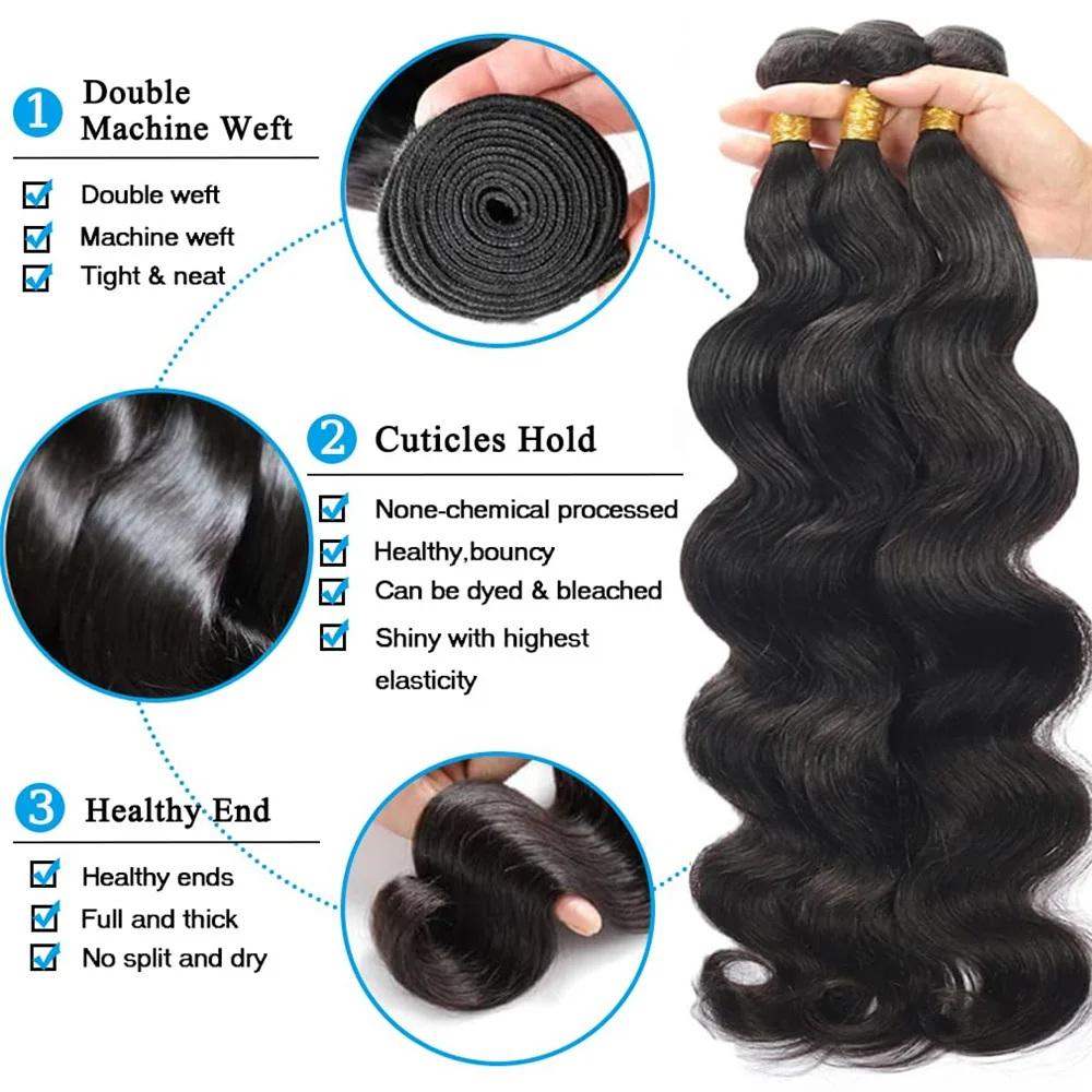 Brazilian Virgin Hair 100% Unprocessed Body Wave - Image 9
