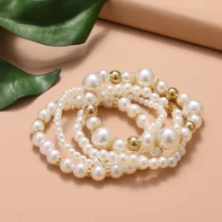 Alternative view of Beautiful and Versatile Pearl Love Women's Bracelet