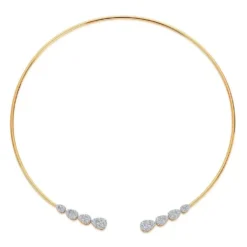 Alternative view of Prom Rhinestone Water Drop Choker Necklace