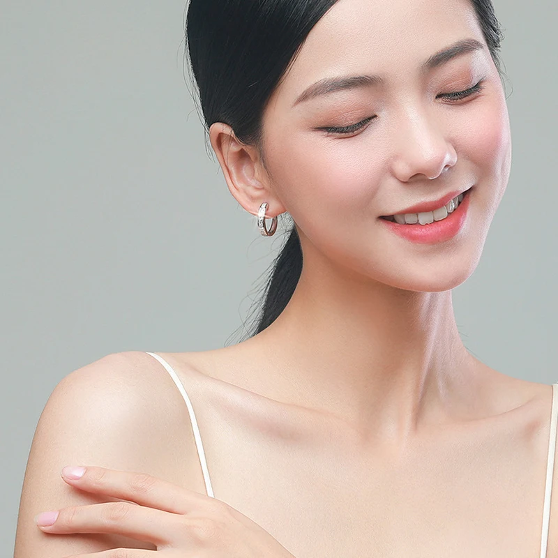 Sterling Silver Shining Zircon Earrings - Image 8