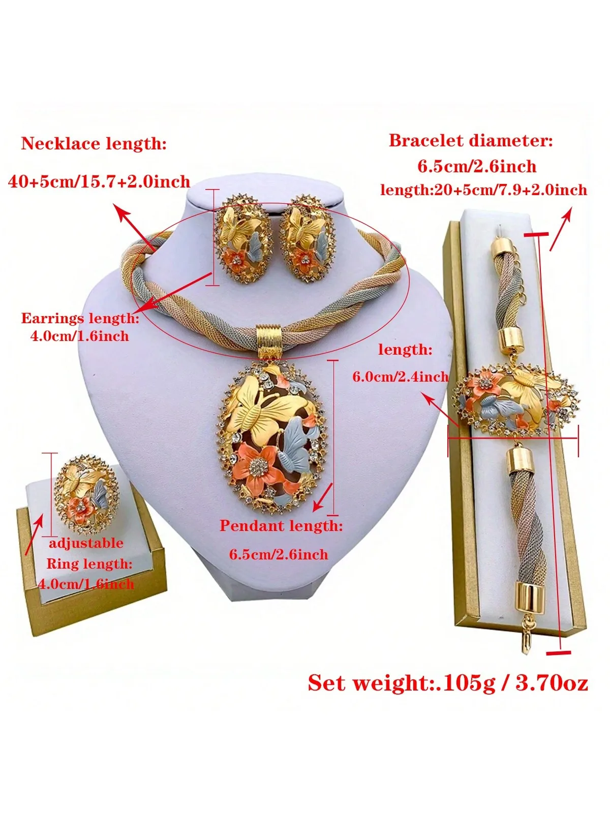 Dubai Jewelry Sets Tassels Necklace - Image 5