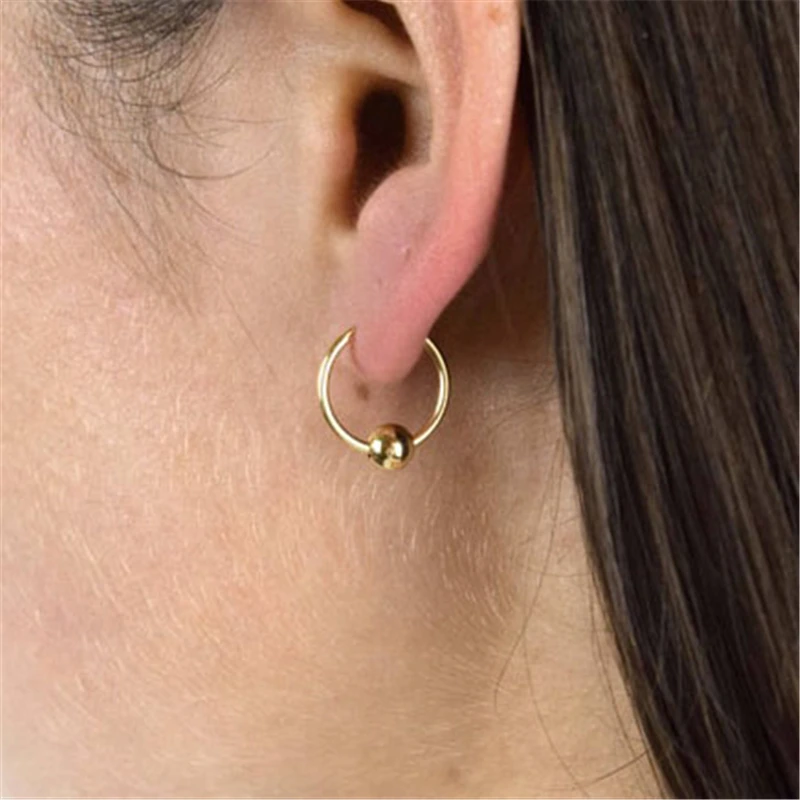 14K Gold Filled 12mm Hoop Earrings - Image 5