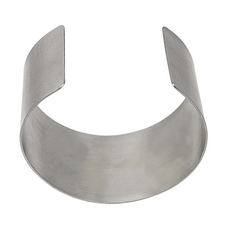 Classic Matte Silver Stainless Steel Arm Cuff - Image 5