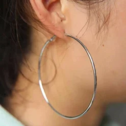 Alternative view of Trendy Large Hoop Earrings