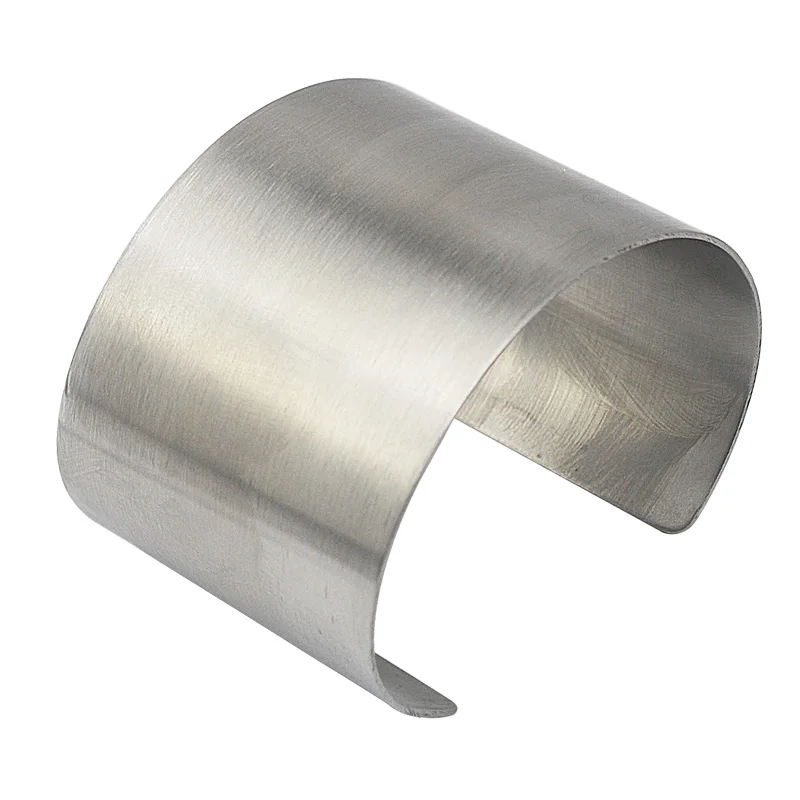 Classic Matte Silver Stainless Steel Arm Cuff - Image 4