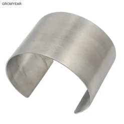 Classic Matte Silver Stainless Steel Arm Cuff