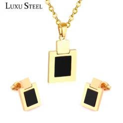 Stainless Steel Black Shell Jewelry Sets For Women