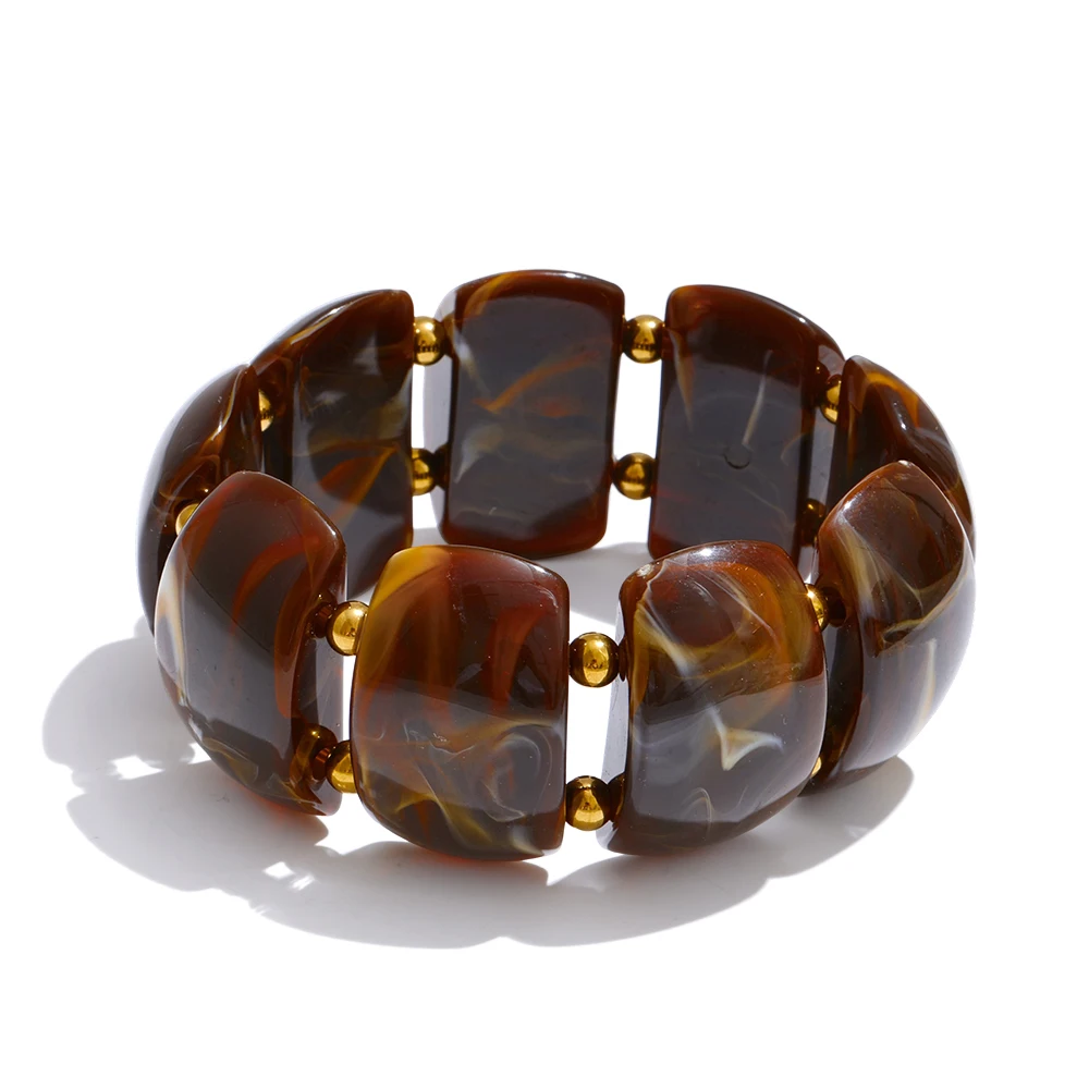 65mm Multi-Color Resin Wide Statement Bracelet Bangle - Image 8