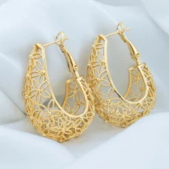Alternative view of Gold Color Hoop Earring For Women