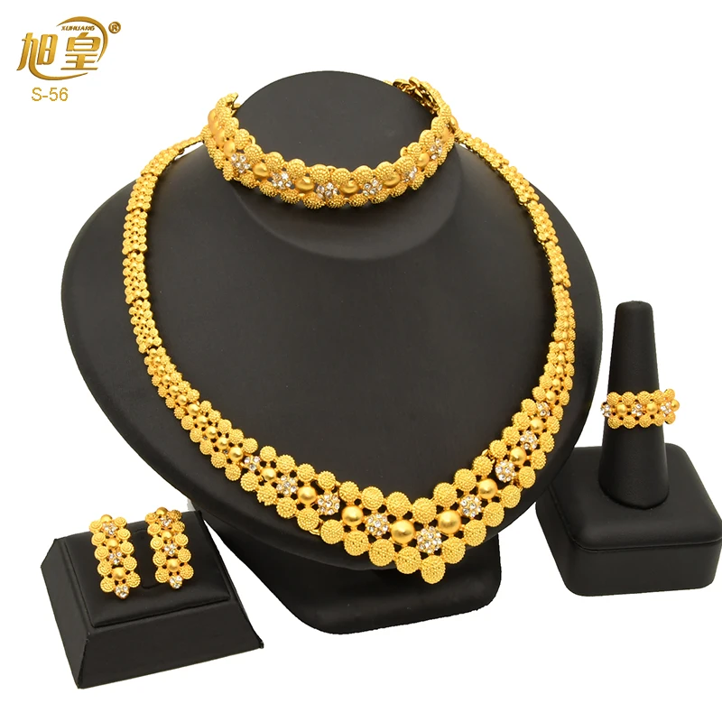 Dubai Gold Necklace & Bracelet Set – Ethiopian Arabic Charm Choker - Image 3
