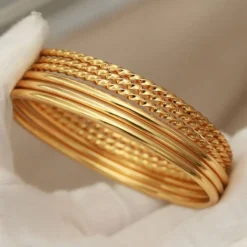 Stainless Steel Simple Multilayer Bangles