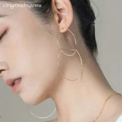 Gold Filled Hoop Earrings Handmade Jewelry 925 Silver