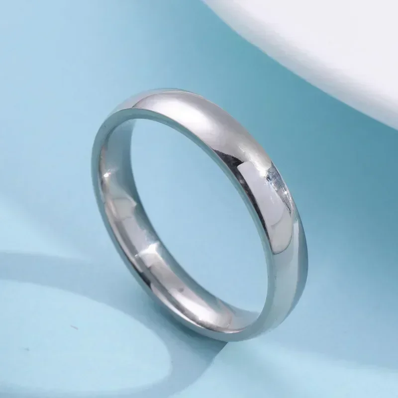 Fashion Simple Smooth Stainless Steel Ring for Women and Men - Image 4