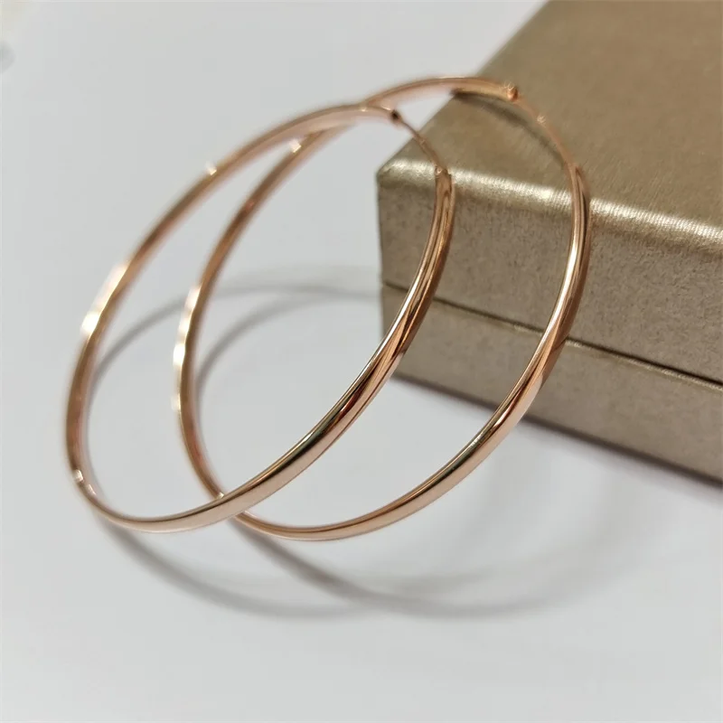 18K Gold Plated Hoop Earrings For Women 925ng Silver - Image 5