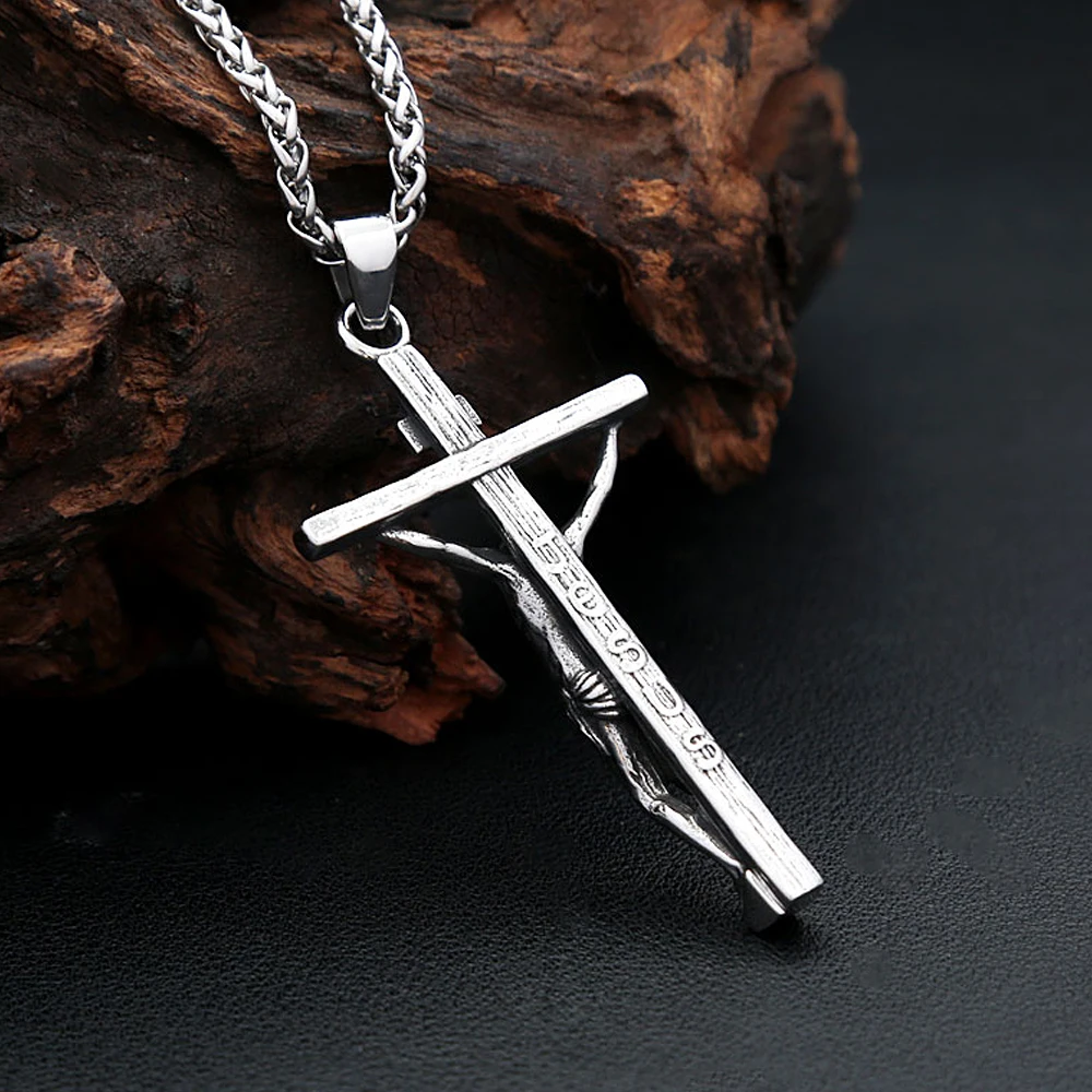 Jesus On The Cross Pendant Necklaces For Men Stainless Steel - Image 4