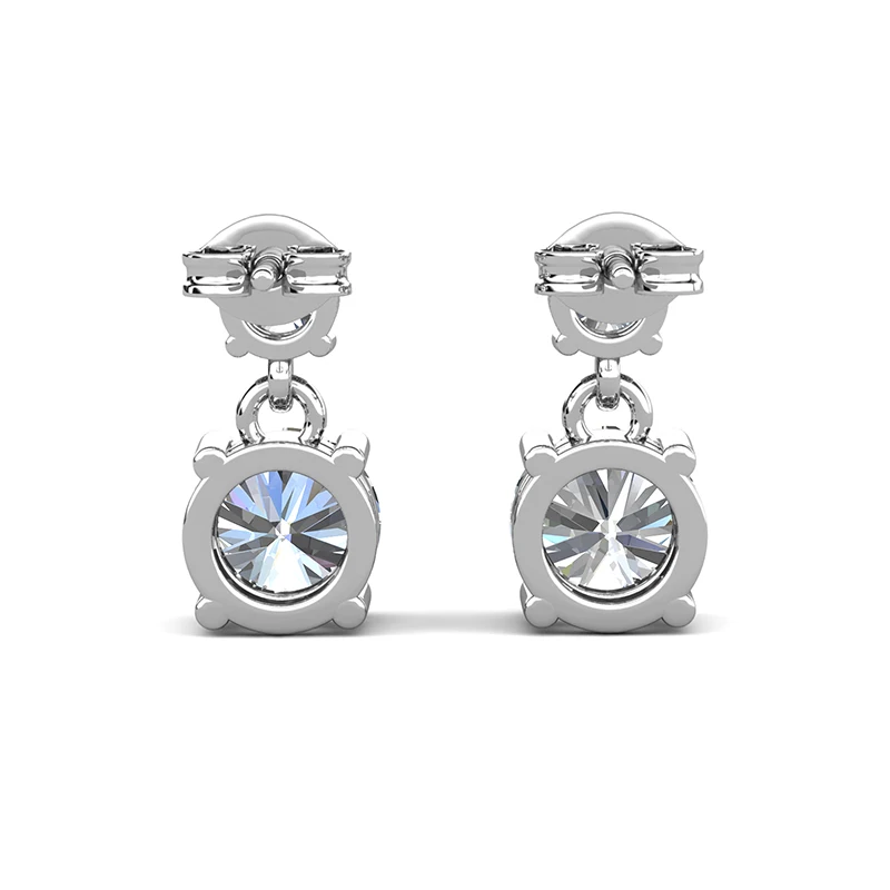 Stud Earring 18K White Gold Plated - Image 3