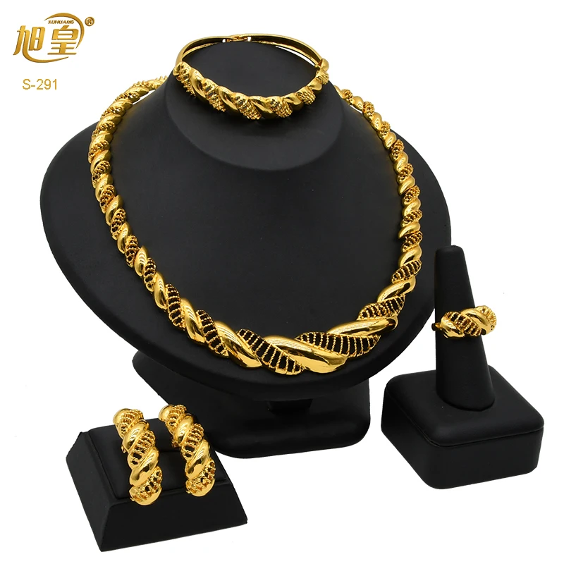 Dubai Gold Necklace & Bracelet Set – Ethiopian Arabic Charm Choker - Image 10