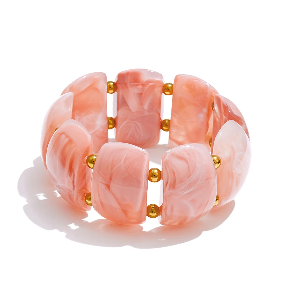 65mm Multi-Color Resin Wide Statement Bracelet Bangle - Image 7