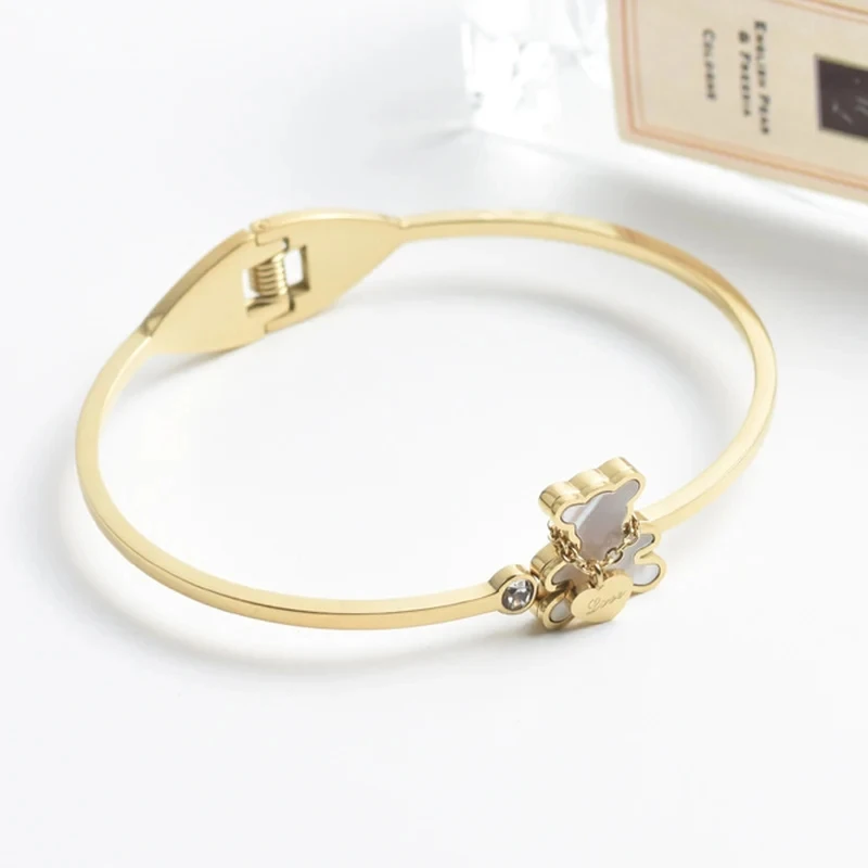 3-Piece Bear Charm Stainless Steel Jewelry Set - Image 9