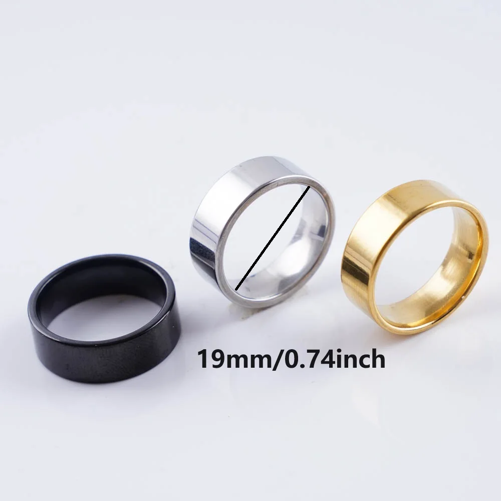 10/20PCS Classic Stainless Steel Rings – Mixed Styles - Image 5