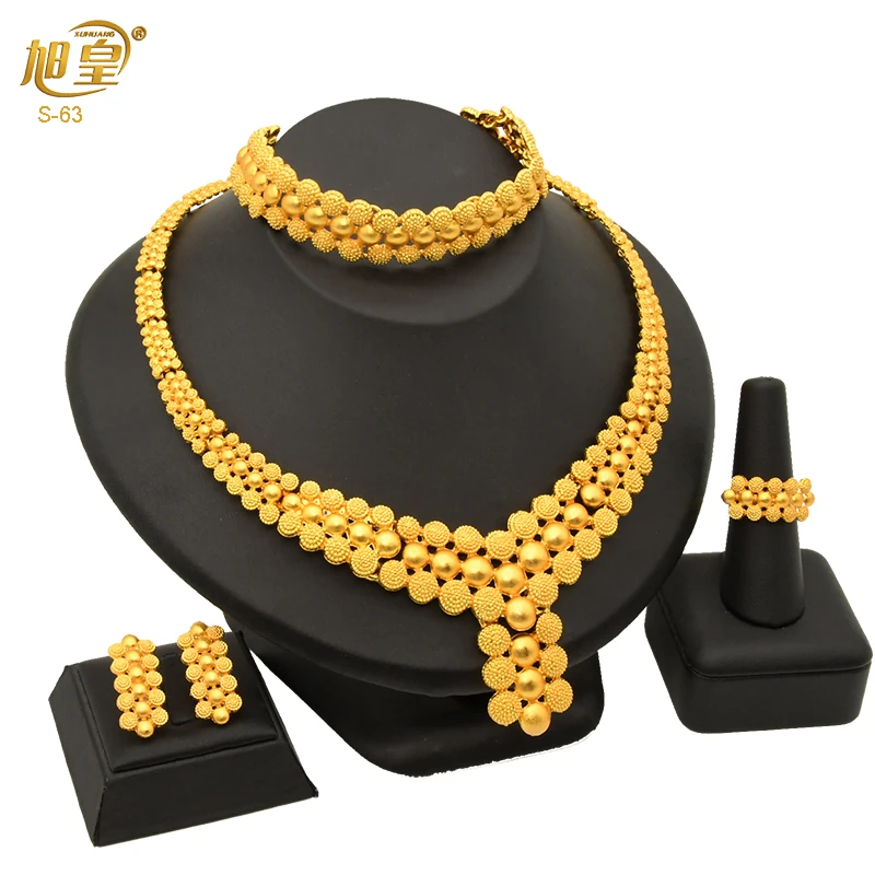 Dubai Gold Necklace & Bracelet Set – Ethiopian Arabic Charm Choker - Image 8