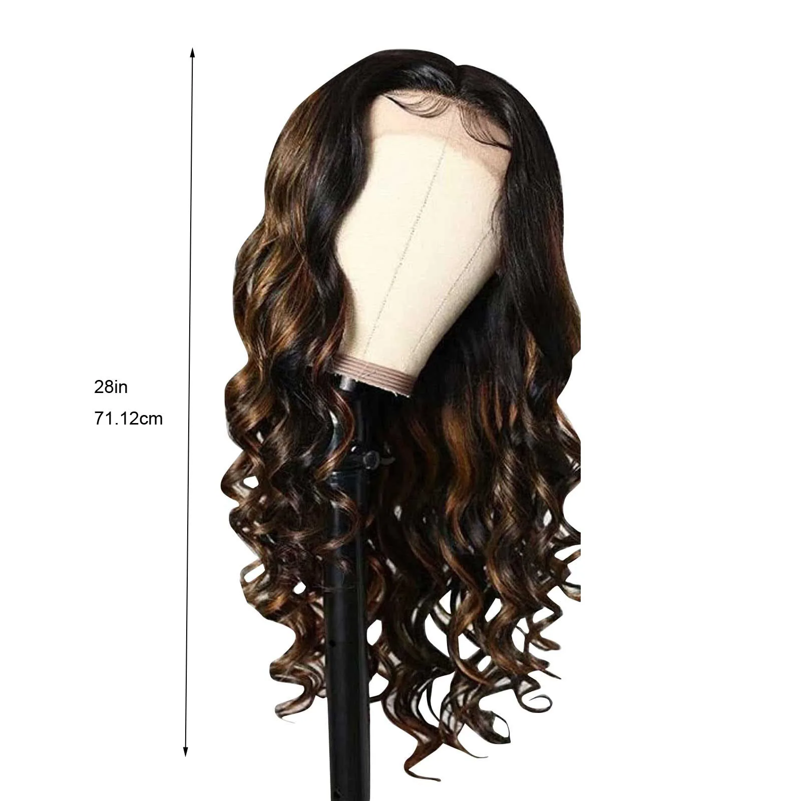 Lace Front Wigs Human Hair Glueless Brown Mixed Blonde Highlights Loose Wave Long Wig Deep Wave Lace Frontal Wigs For Women Lon - Image 3