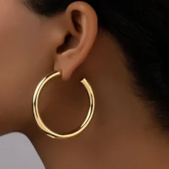 Punk Gold Hollow Hoop Earrings