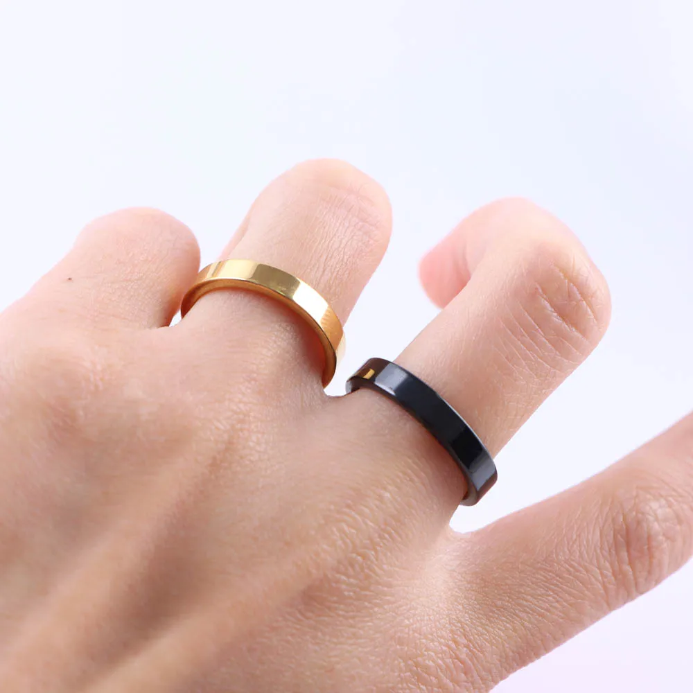 10/20PCS Classic Stainless Steel Rings – Mixed Styles - Image 6