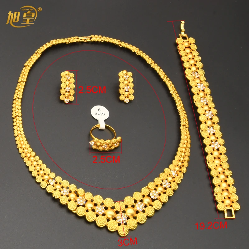 Dubai Gold Necklace & Bracelet Set – Ethiopian Arabic Charm Choker - Image 4