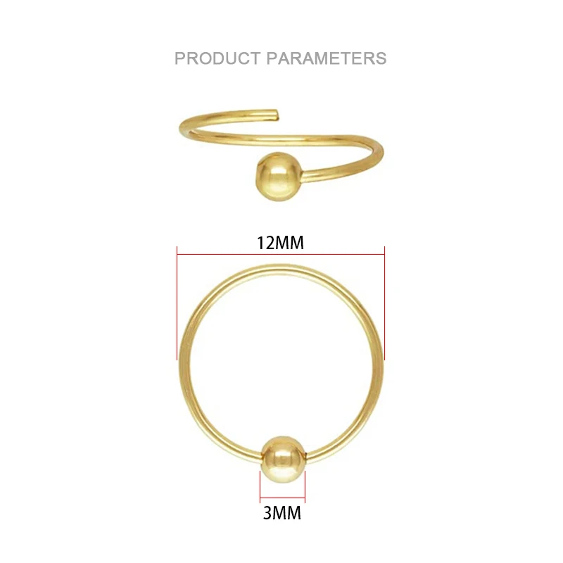 14K Gold Filled 12mm Hoop Earrings - Image 6