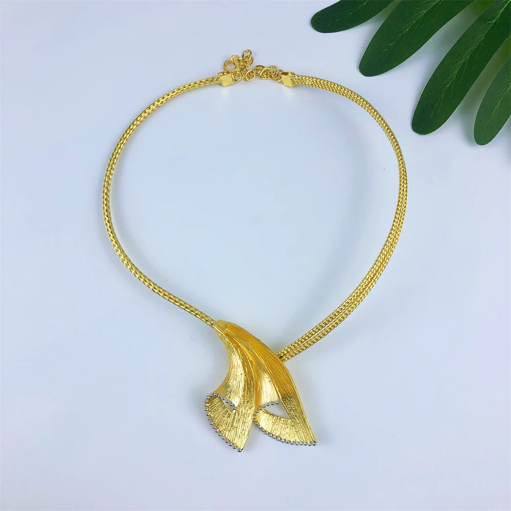 Italian 18K Gold Plated Two-Tone Jewelry Set for Women (4-Piece) - Image 2