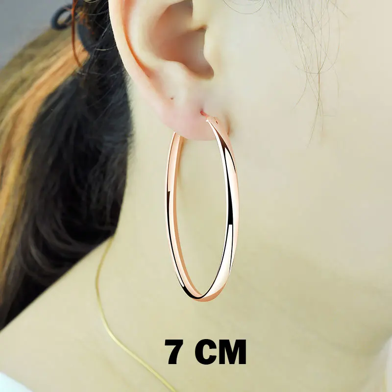 18K Gold Plated Hoop Earrings For Women 925ng Silver - Image 7