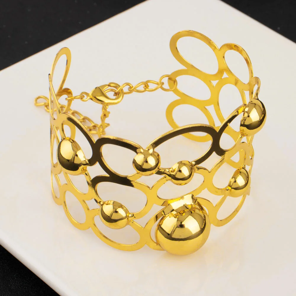 Stunning Indian 24K Gold Jewelry Set – Necklace, Earrings, Bracelet & Ring set - Image 4